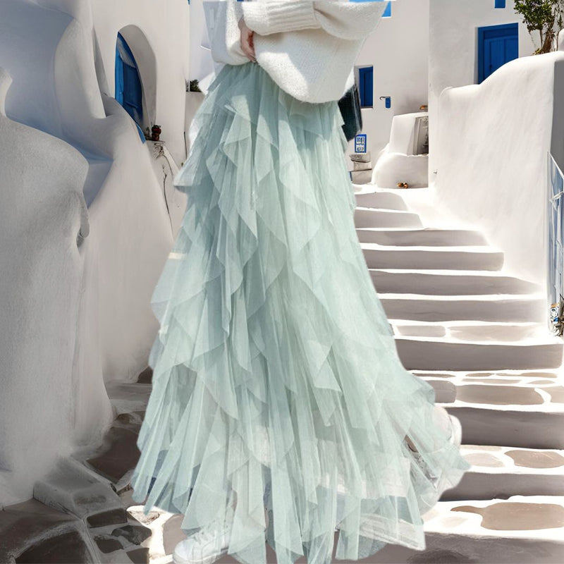 Ruffles Tulle Skirt Mint