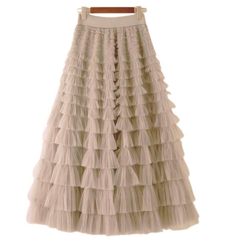 sabrina tulle skirt cream beige