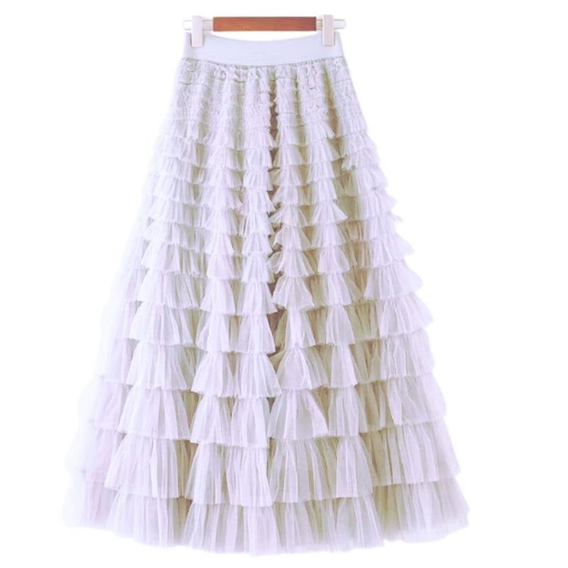 Sabrina Tulle Skirt Dove White