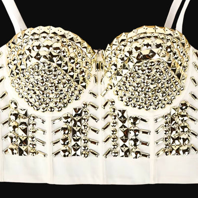 white gold bustier