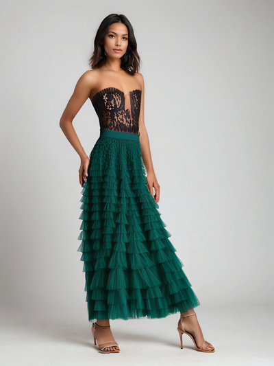 GREEN TULLE SKIRT