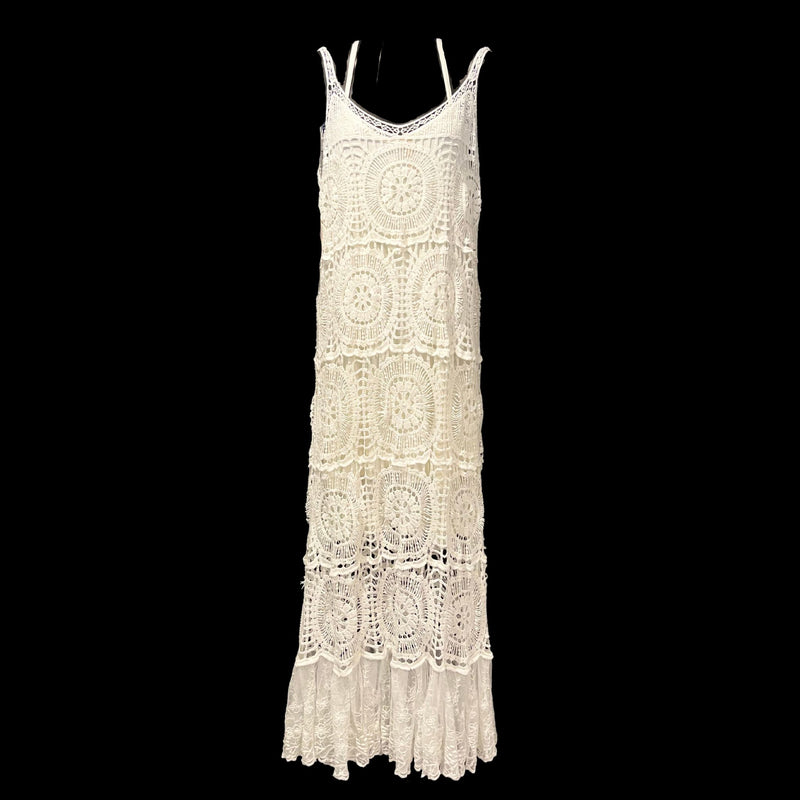 white midi lace dress
