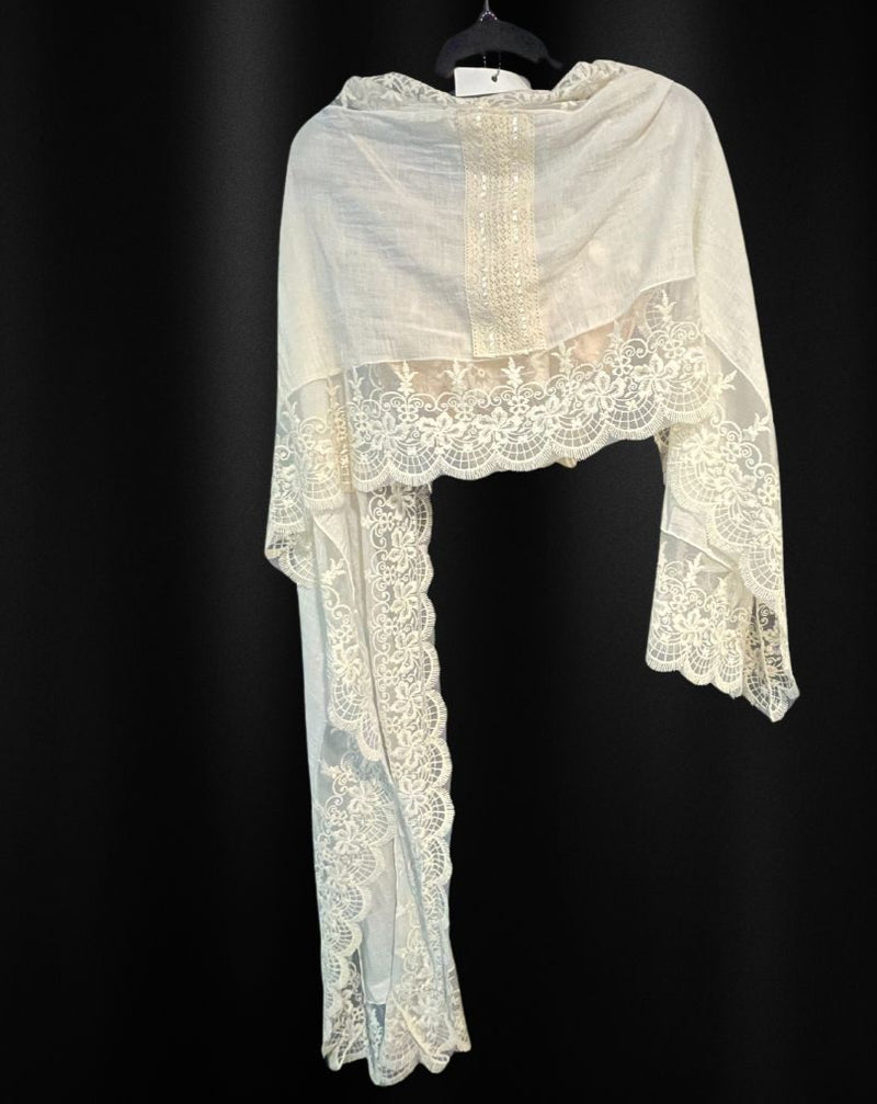 lace cotton wrap top