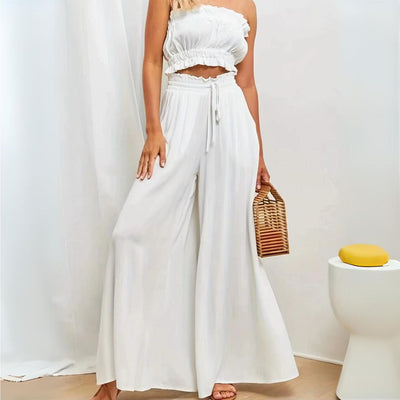 Wide Leg Pants White