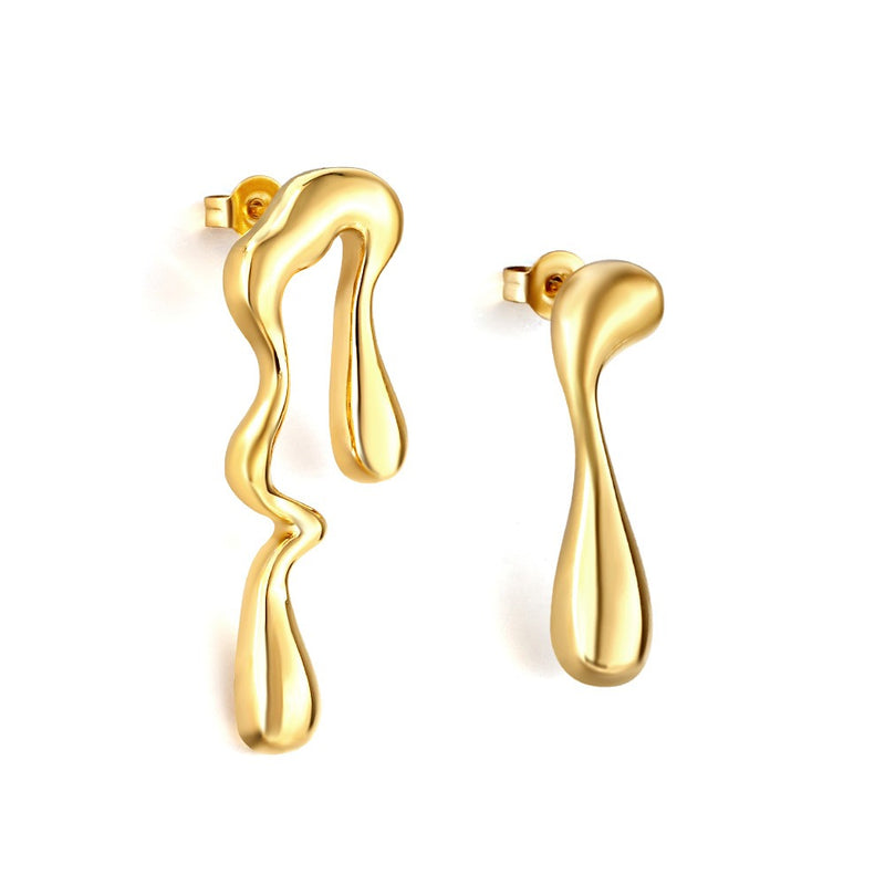 Gold drip earrings