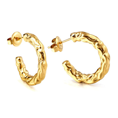 Gold hoop earrings