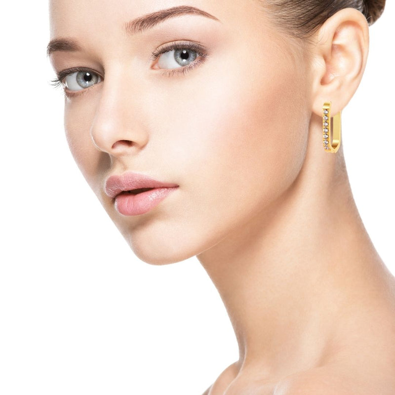 Gold hoop earrings