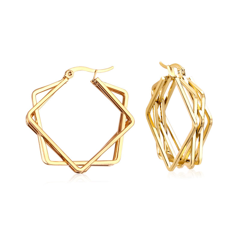 Gold hoop earrings