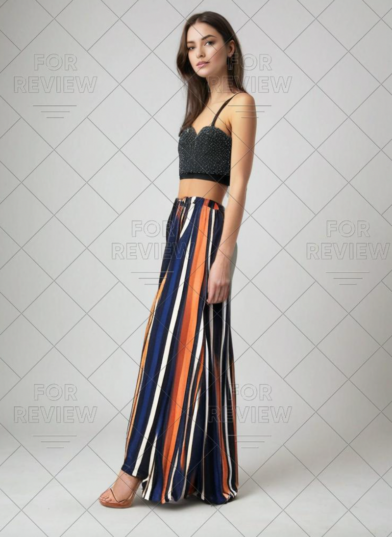 Wide leg stripe Pants