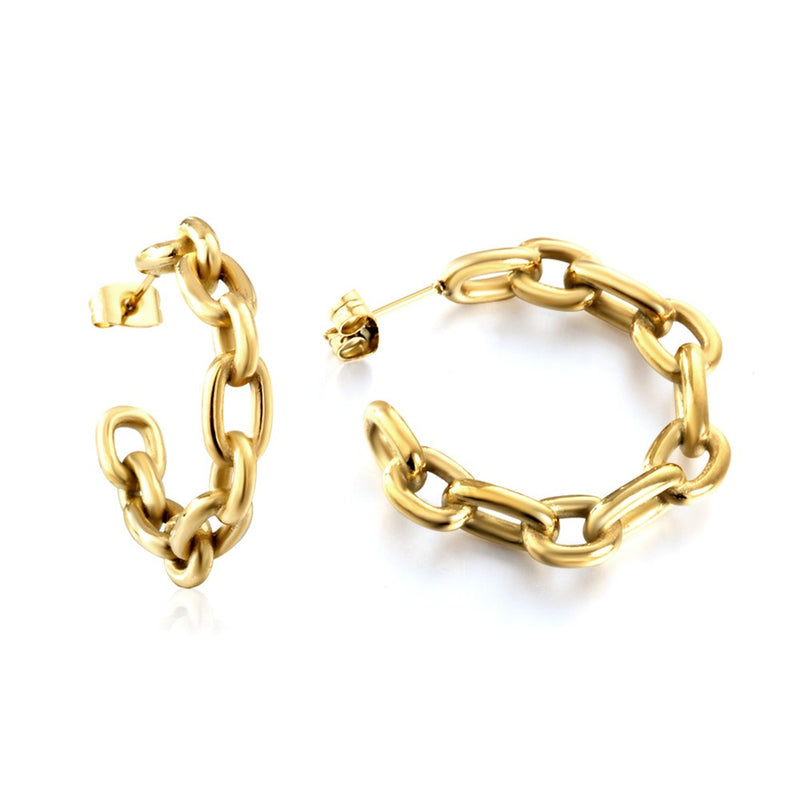 Tuscany 18k gold pvd Gold Hoop Earrings