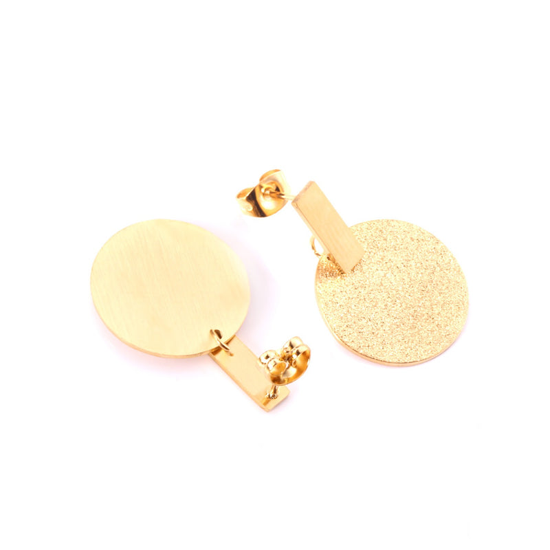 Gold glitter earrings