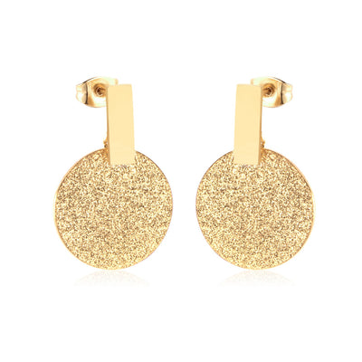 Gold glitter earrings