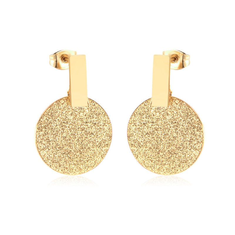 Gold glitter earrings