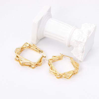 Gold hoop earrings