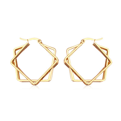 Gold hoop earrings