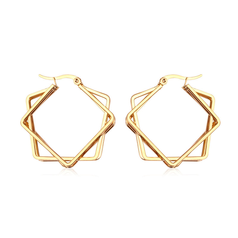 Gold hoop earrings