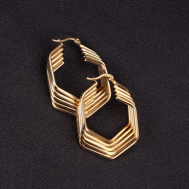 gold hoop earrings