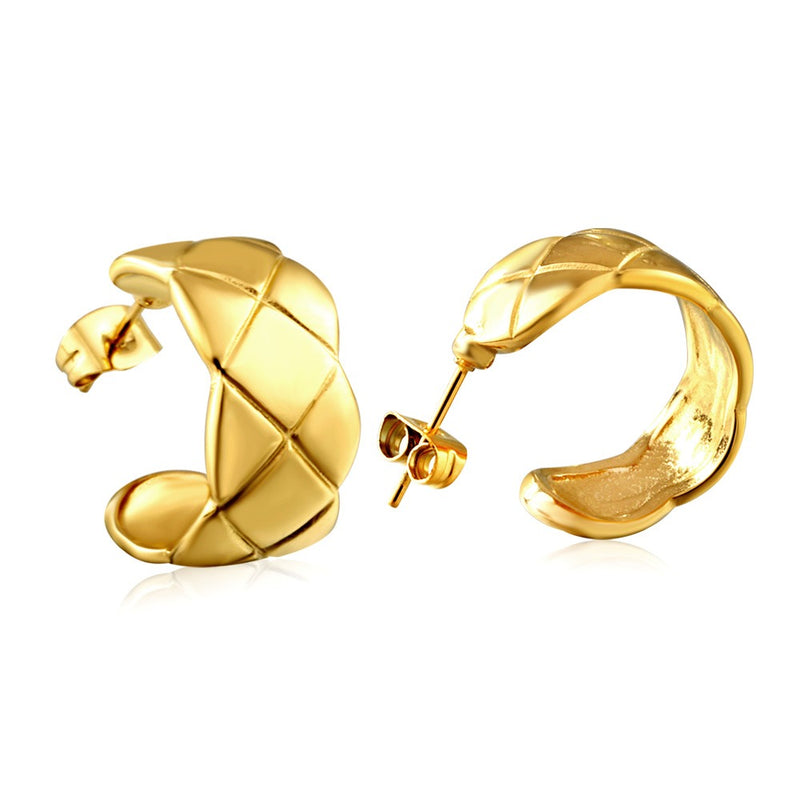 thick Gold hoop earrings  