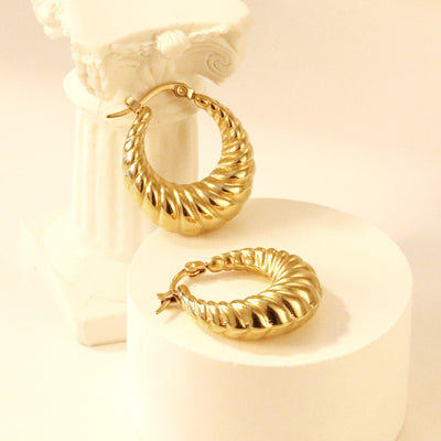 18k gold pvd Hoop Earrings