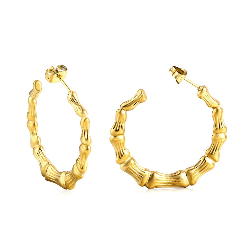 Gold hoop earrings