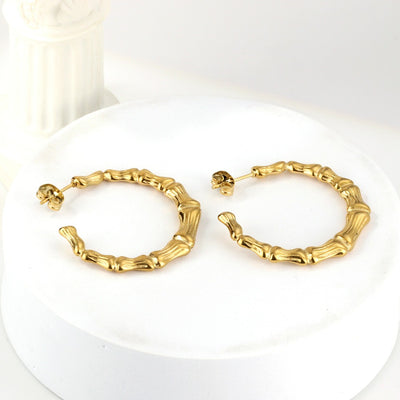 Gold hoop earrings