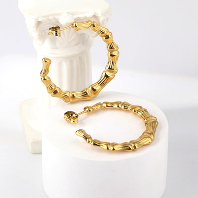 Gold hoop earrings