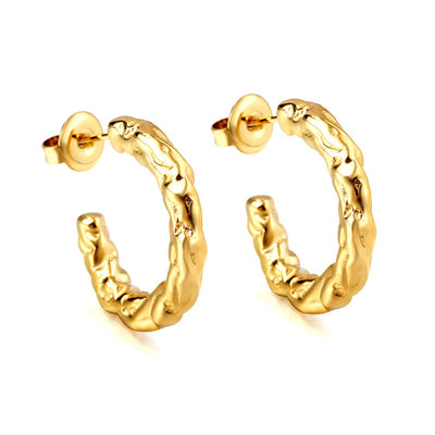 Gold hoop earrings