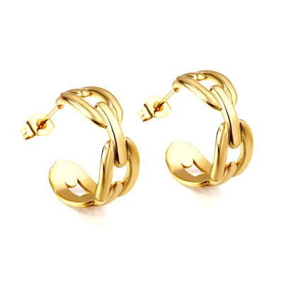 18k gold pvd Gold Hoop Earrings