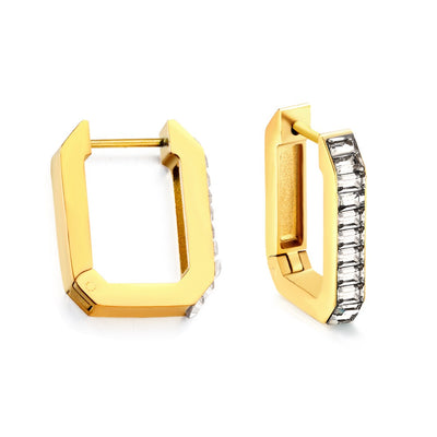 gem Gold hoop earrings  