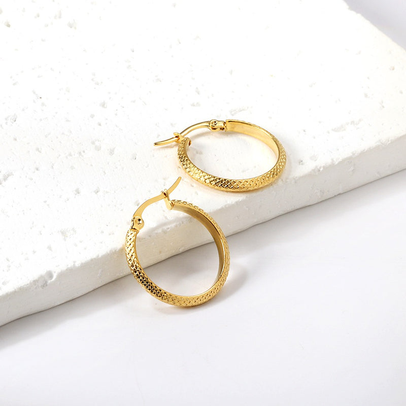 Gold Milan hoop earrings