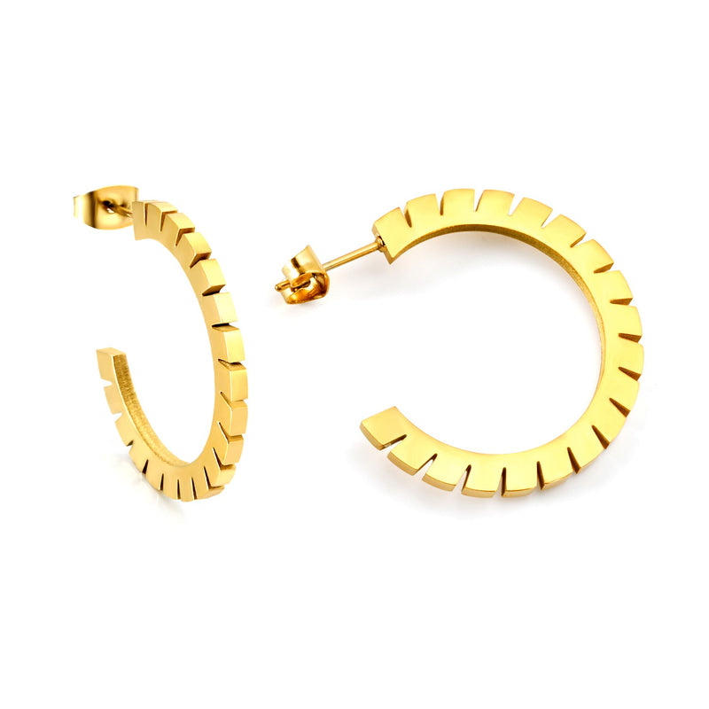 Gold hoop earrings