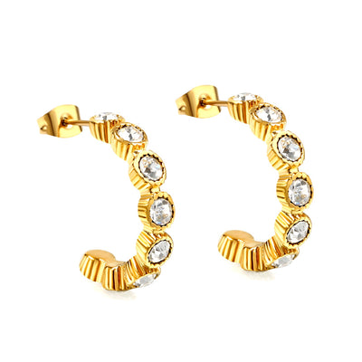 Gold hoop earrings