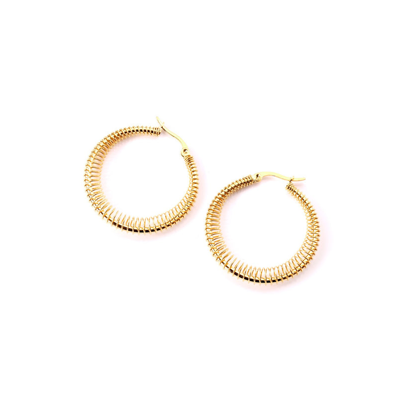 Gold hoop earrings