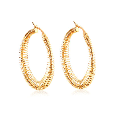 Gold hoop earrings