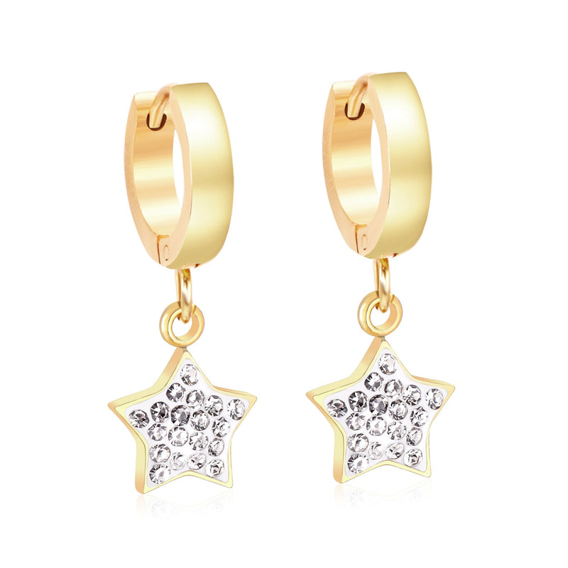 Star Gold hoop earrings