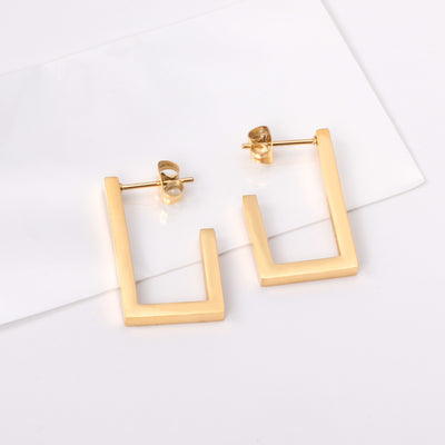 Gold hoop earrings