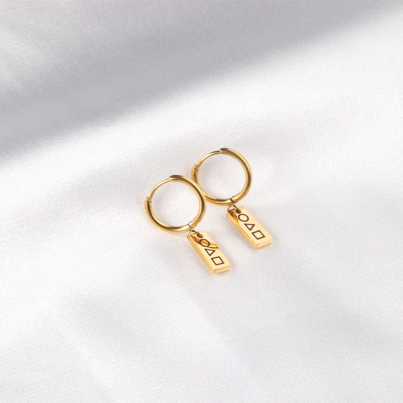 Squid games Gold hoop earrings  