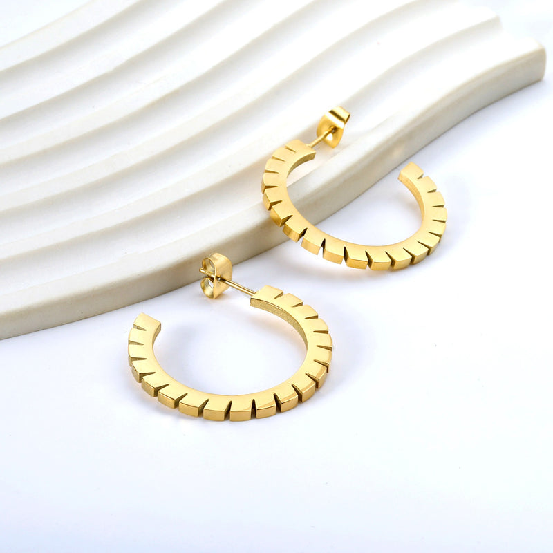 Gold hoop earrings