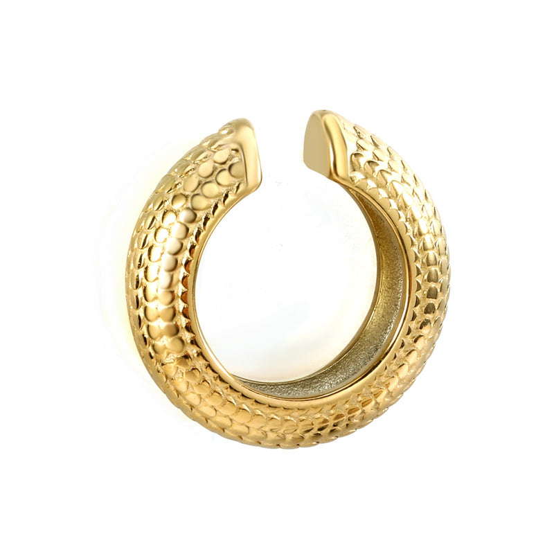 Gold oversize exaggerated earring clip