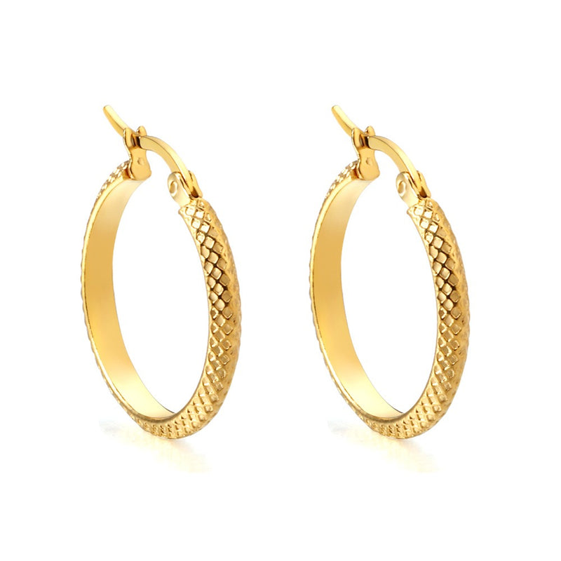 Gold Milan hoop earrings