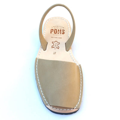 Leather Avarca Sandals LIGHT TAN - PONS