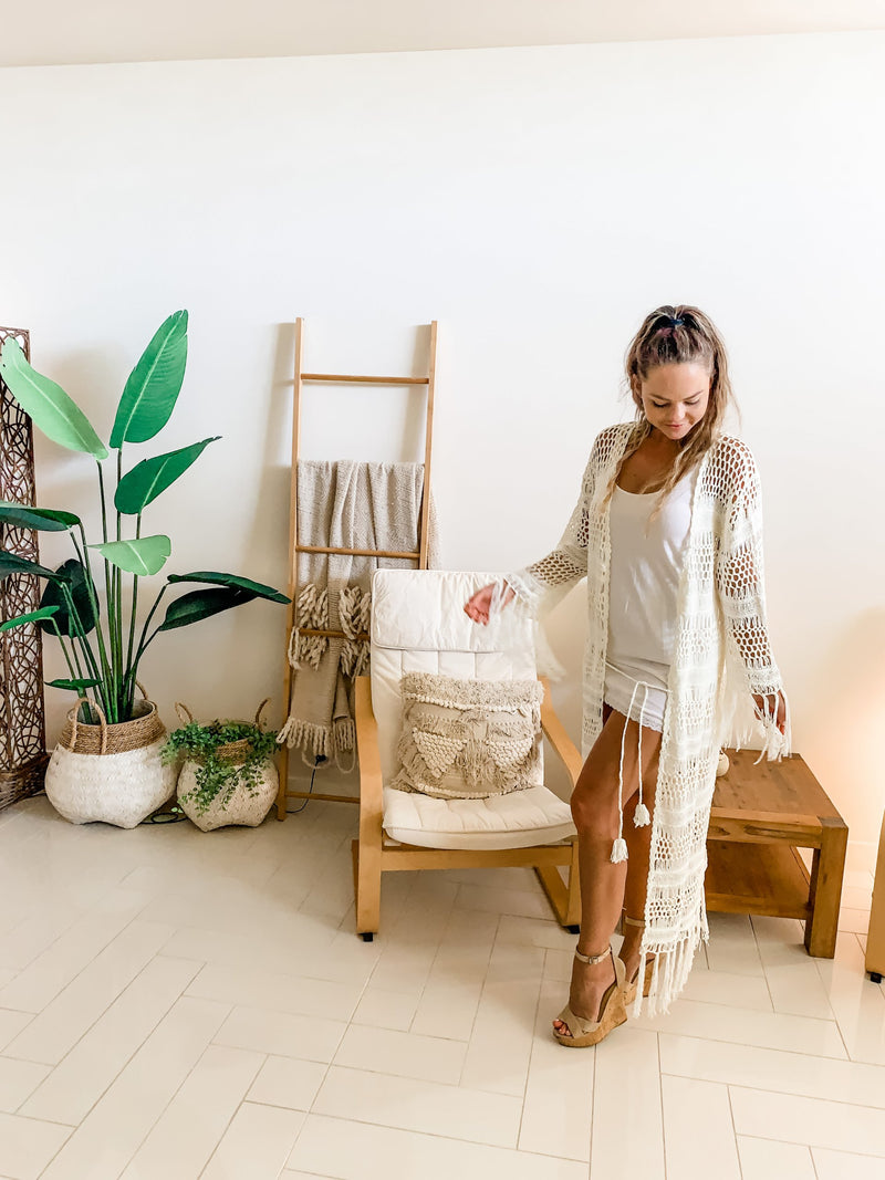 Indi Sky Kimono Creamy White