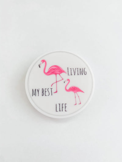 Flamingo Phone Pop Socket - Living my best life