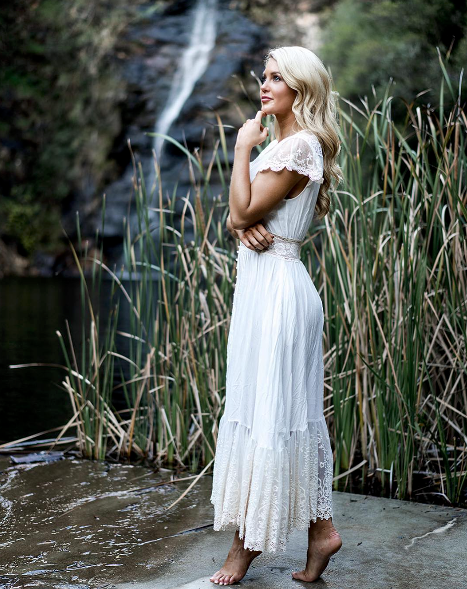 Santorini Cream Lace Dress