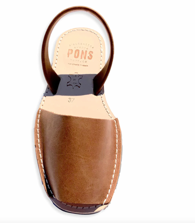 Avarca-Sandalen aus Leder TAN - PONS
