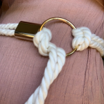 Cinturón de cuerda dorado